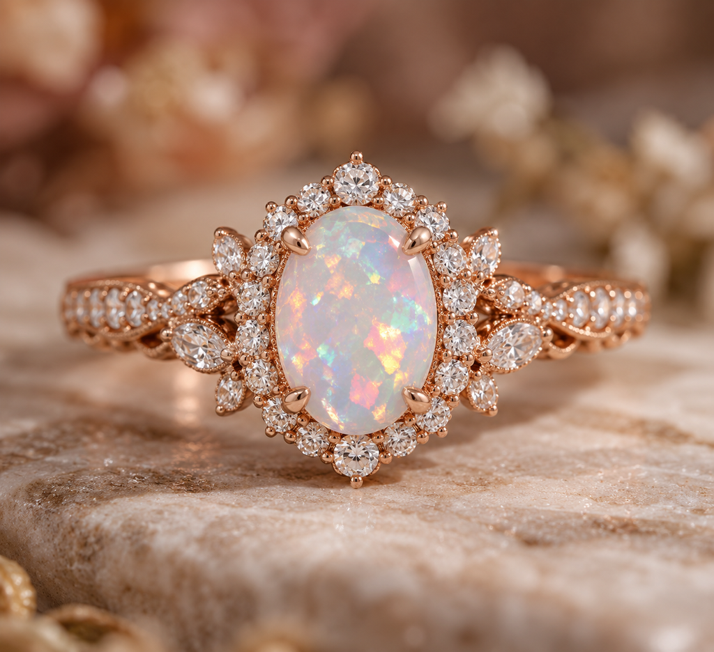 ELB Exclusive Eclipse French-Set Halo Custom Ring AI concept mockup