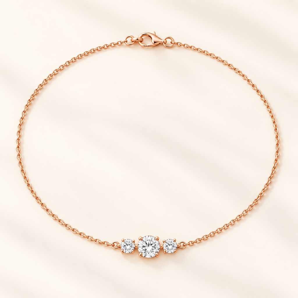 ELB Eira three-stone necklace standalone product photo