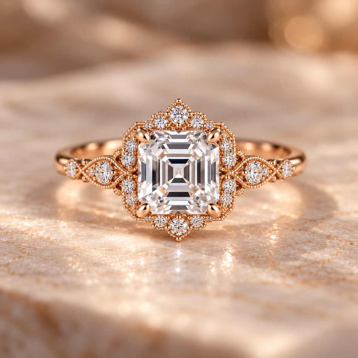ELB Exclusive Heirloom Asscher Custom Ring hero image