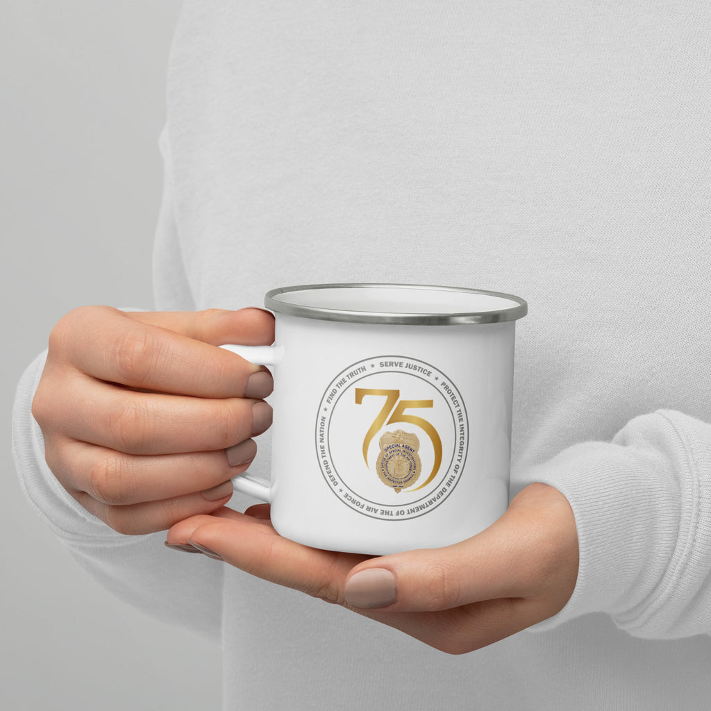 OSI 75th Anniversary Metal Enamel Mug