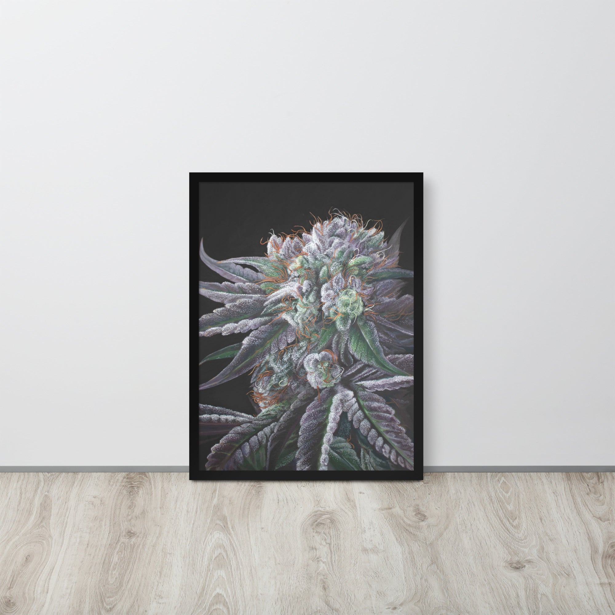 FRAMED 18x24 Black Afghan Weed Poster