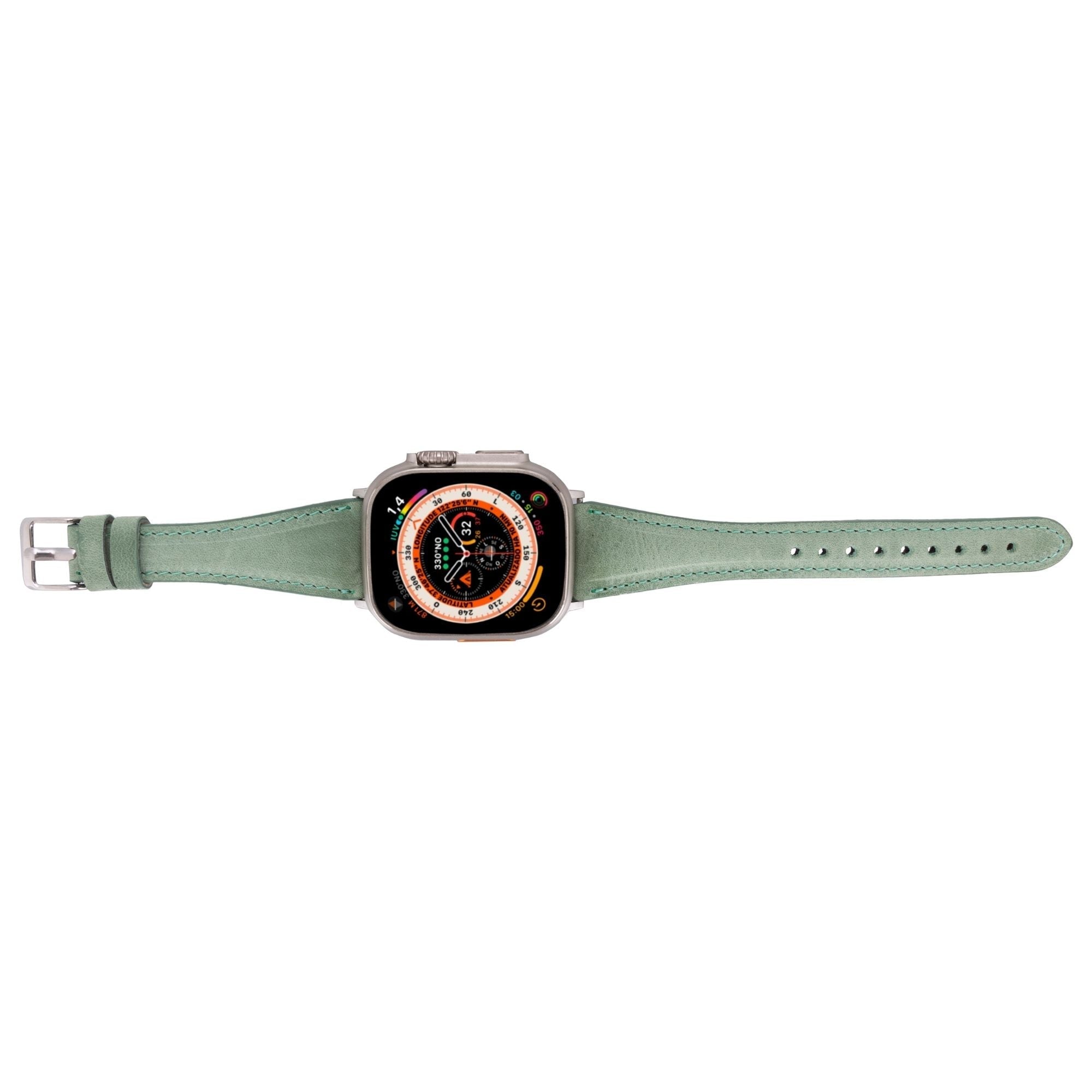 Evansville Slim Leather Bands for Apple Watch 9, Ultra 2 & SE