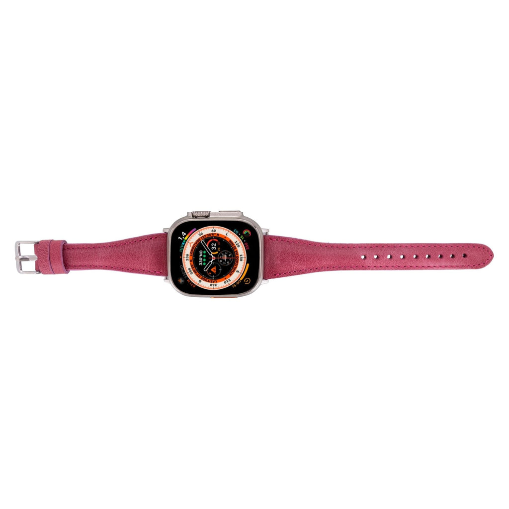 Evansville Slim Leather Bands for Apple Watch 9, Ultra 2 & SE