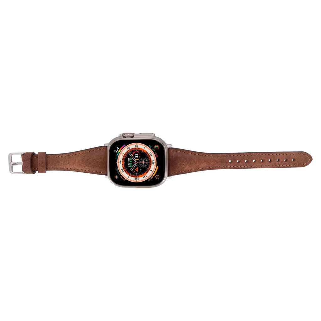 Evansville Slim Leather Bands for Apple Watch 9, Ultra 2 & SE