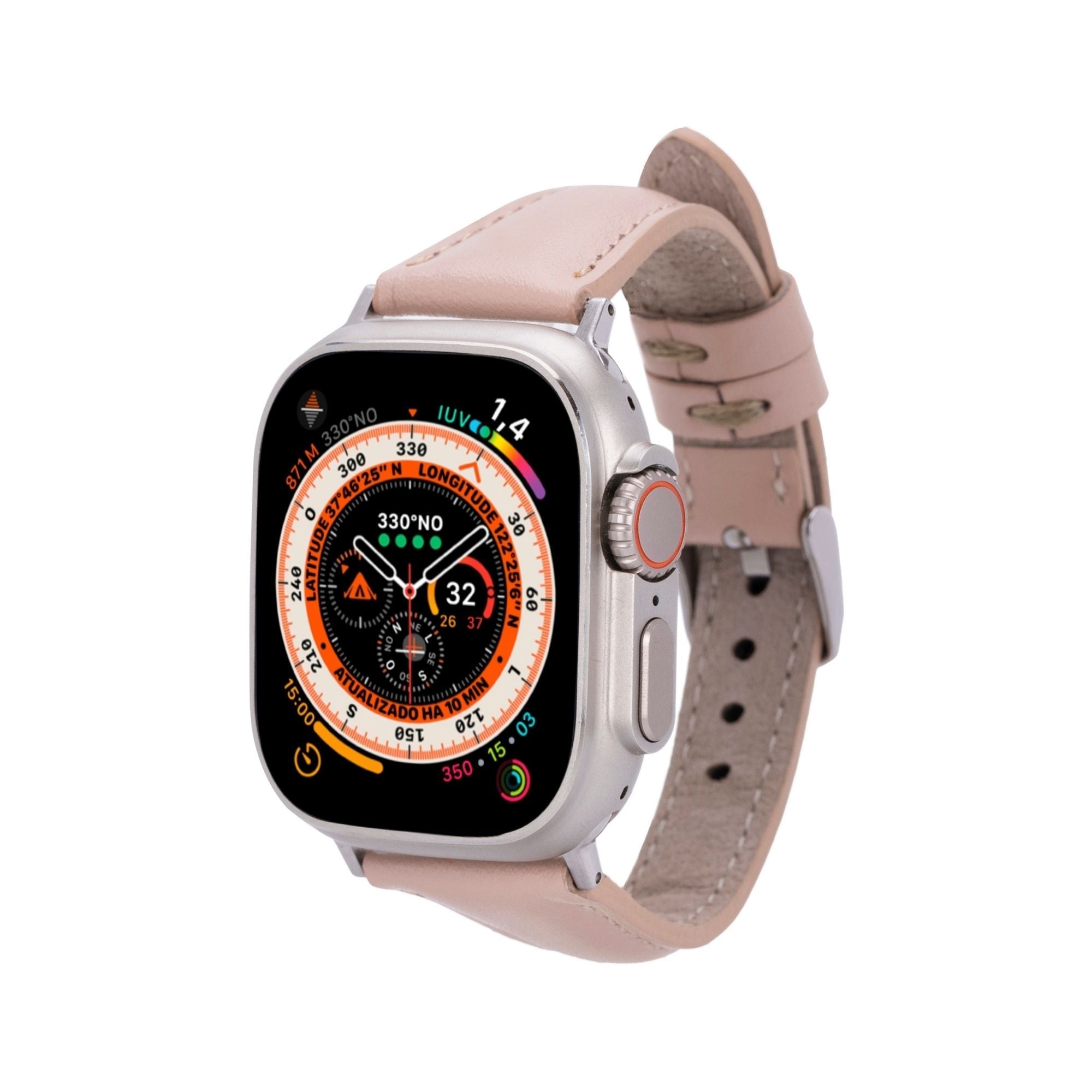 Evansville Slim Leather Bands for Apple Watch 9, Ultra 2 & SE