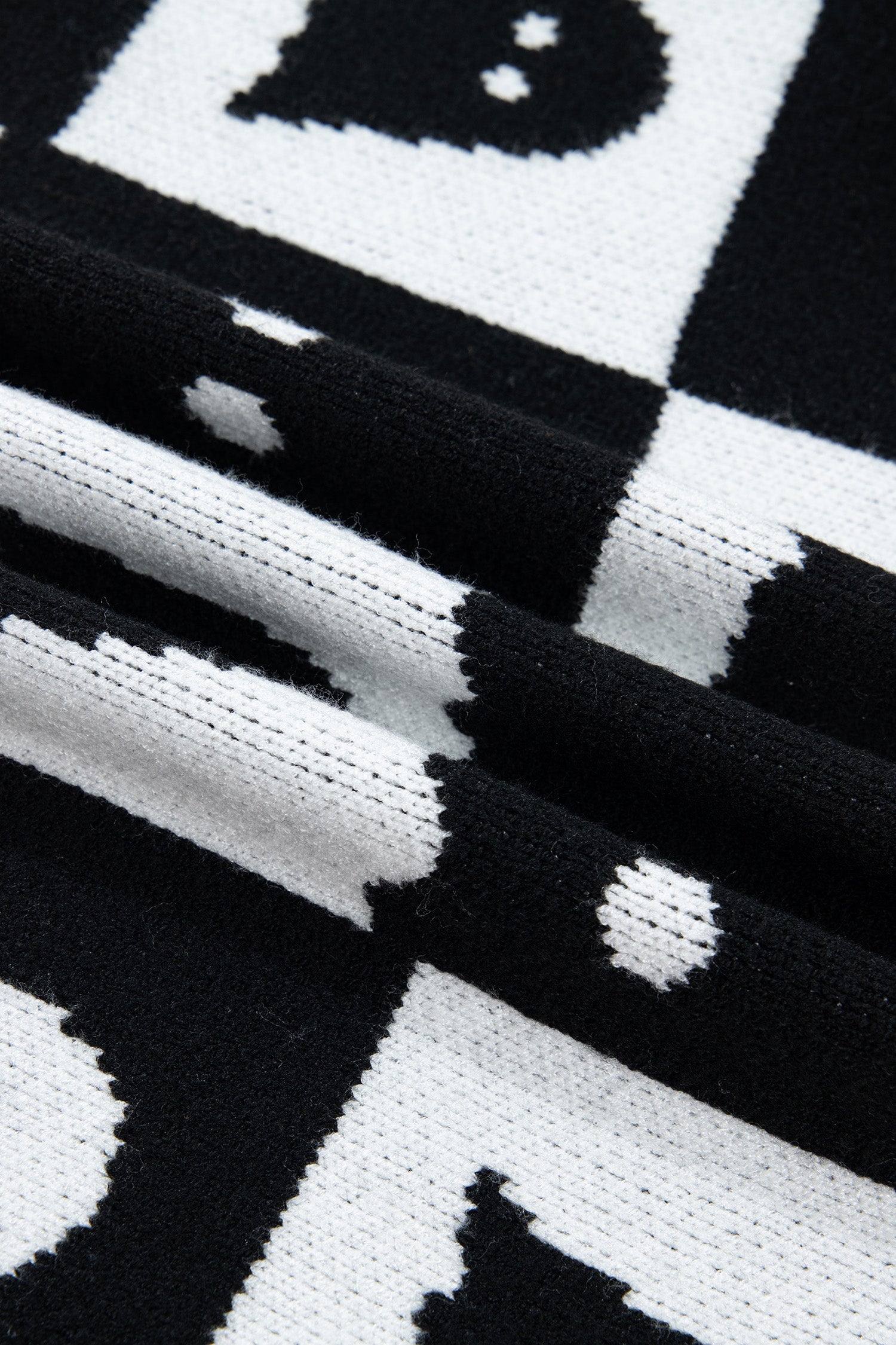 Halloween Ghost Colorblock Drop Shoulder Knit Cardigan