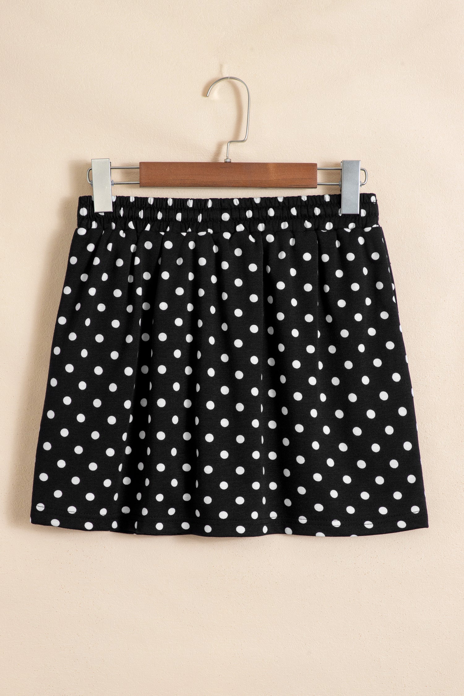 Polka Dot Drawstring Mini Skort