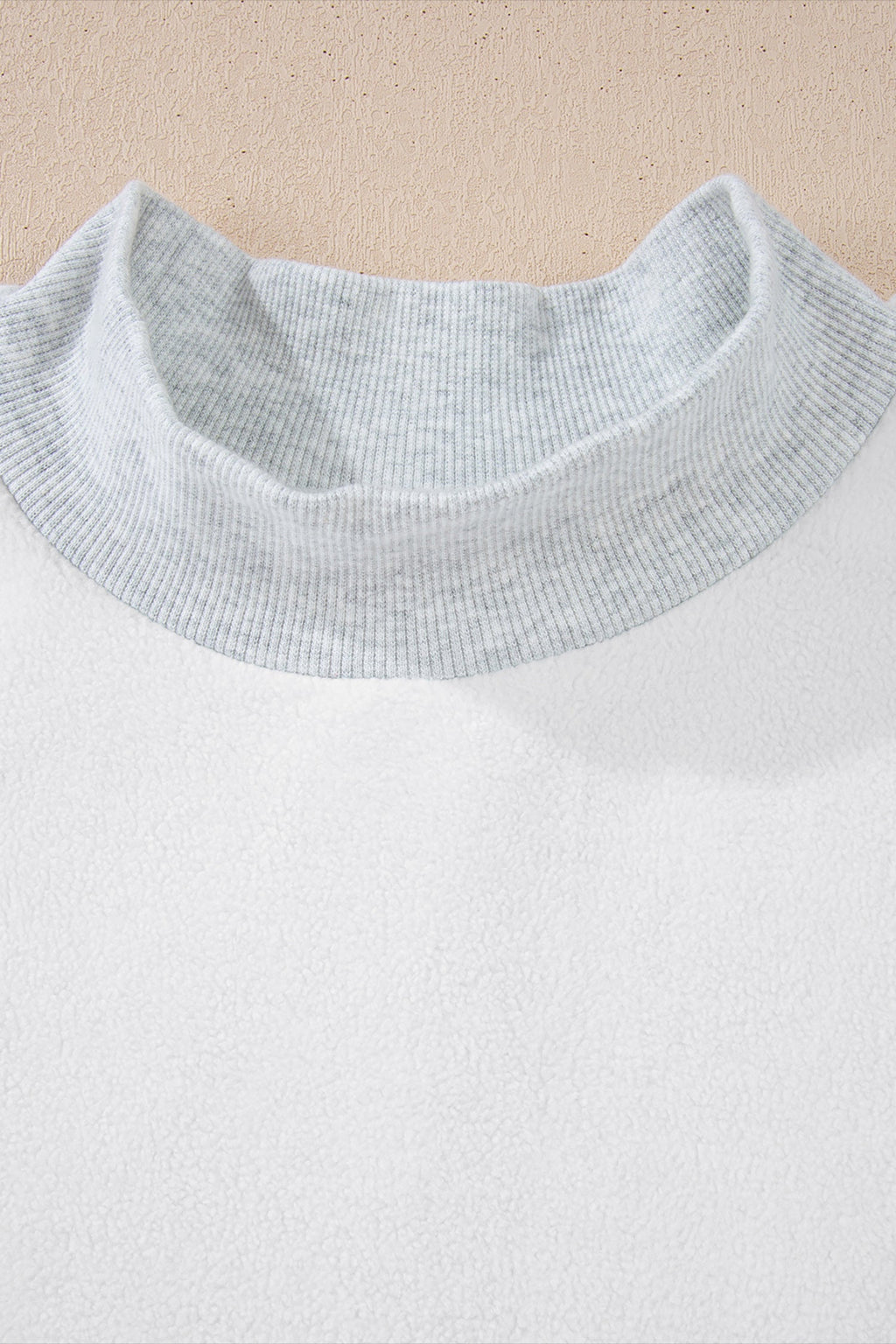 Solid Reversible Mock Neck Oversized Sweatshirt