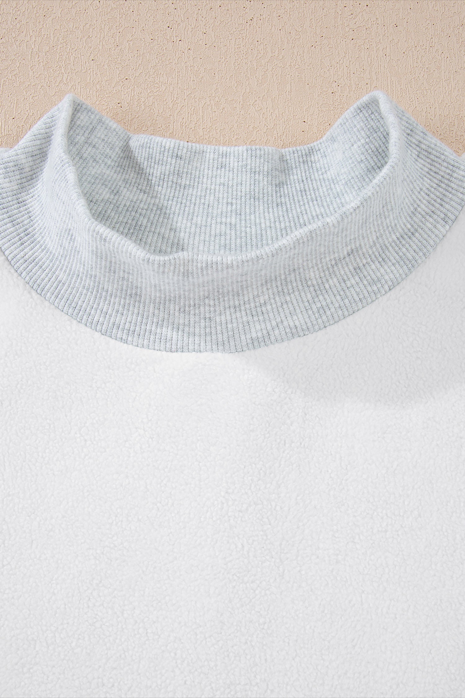 Solid Reversible Mock Neck Oversized Sweatshirt