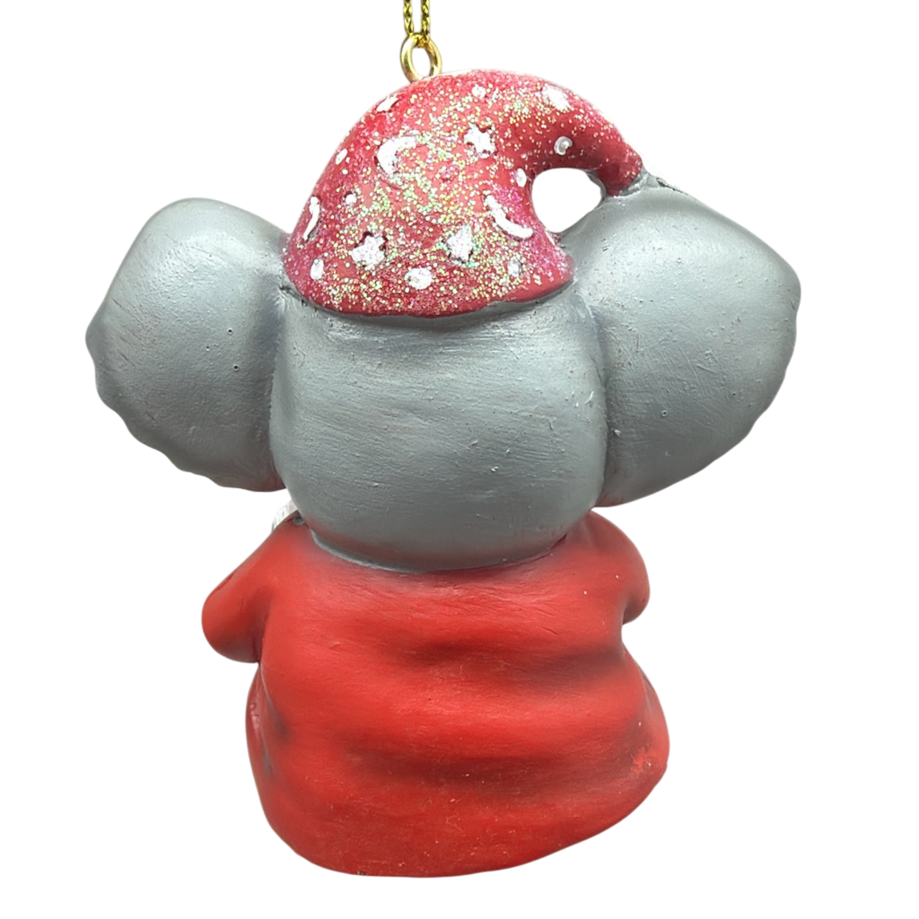 Festive Jungle Elephant Pajama Ornament