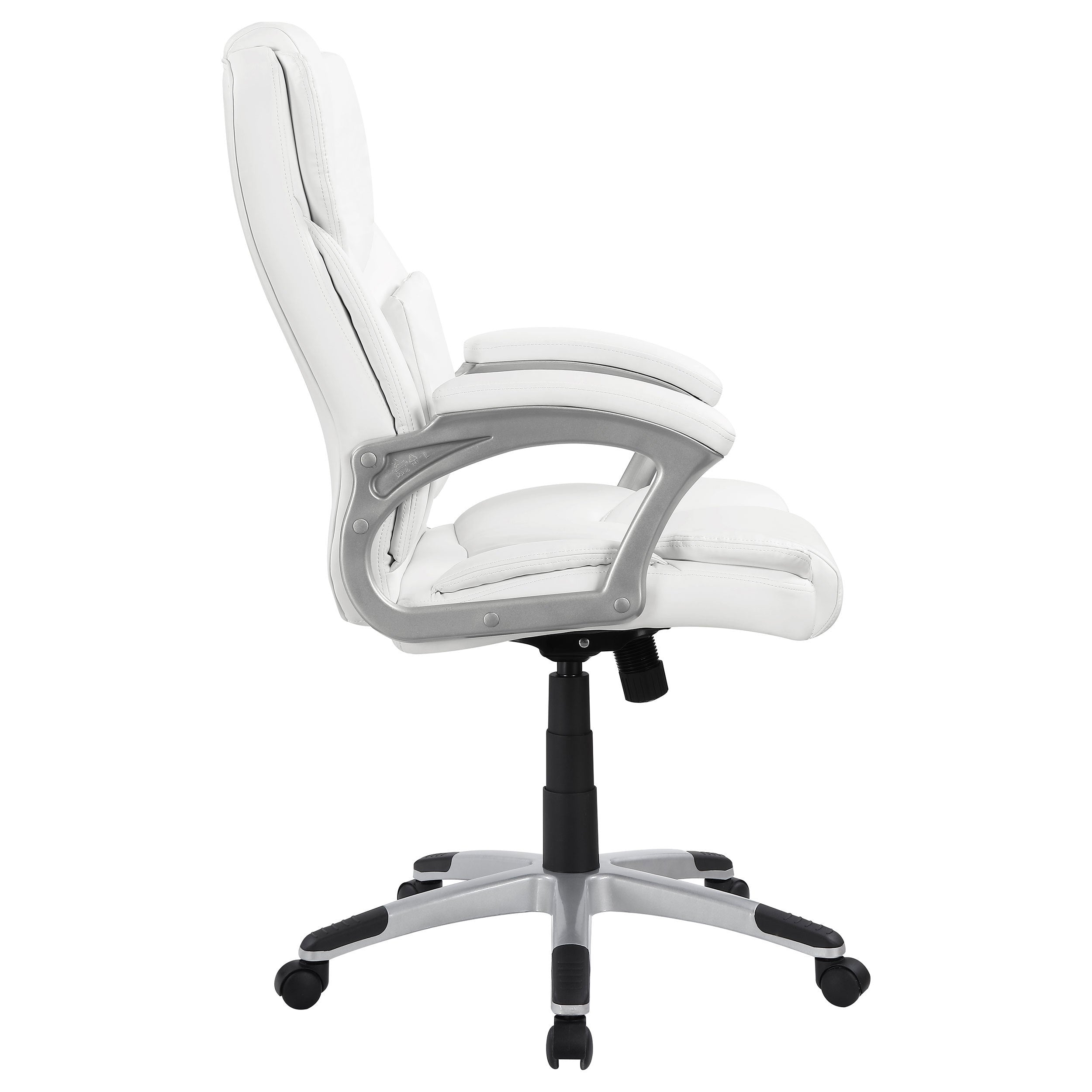 Kaffir White Upholstered Adjustable Home Office Desk Chair