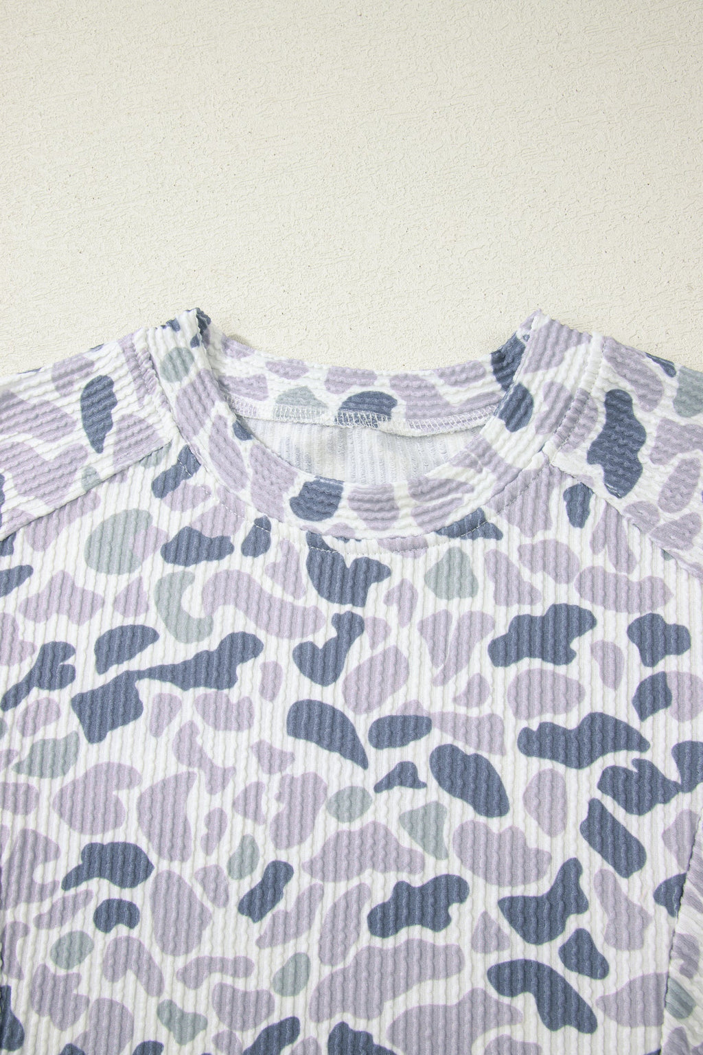 Camo Corded Knit Tee & Drawstring Pants Set
