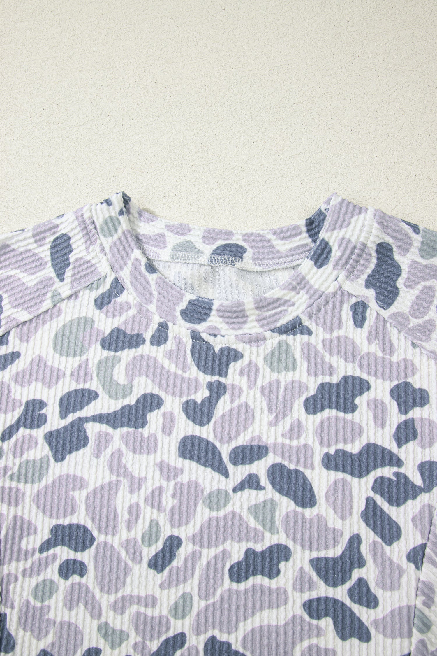 Camo Corded Knit Tee & Drawstring Pants Set