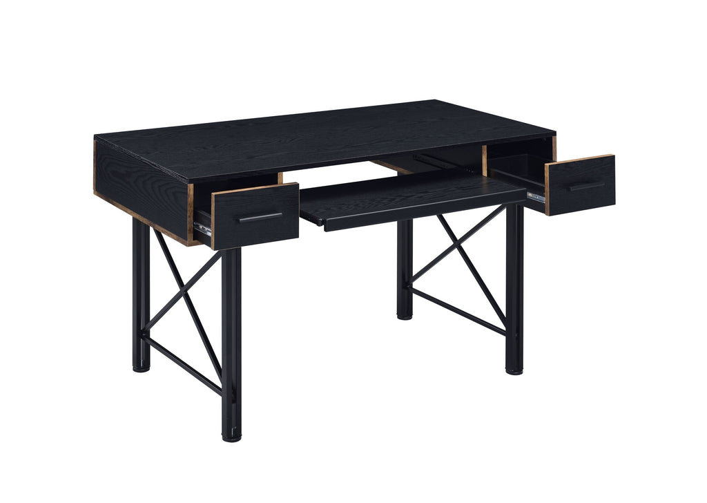 Settea Black Finish Computer Desk