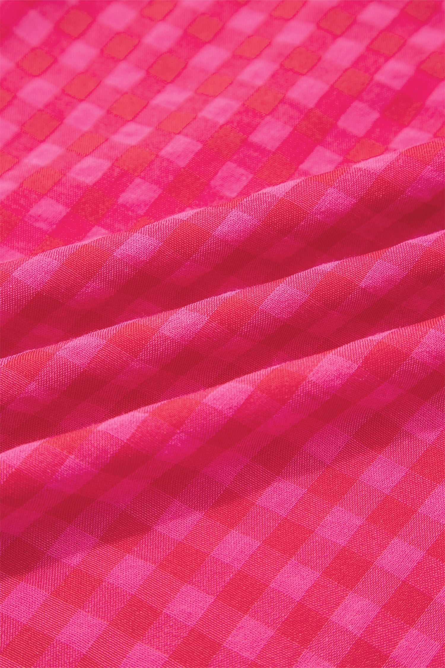Gingham Plaid Smocked Square Neck Sundress