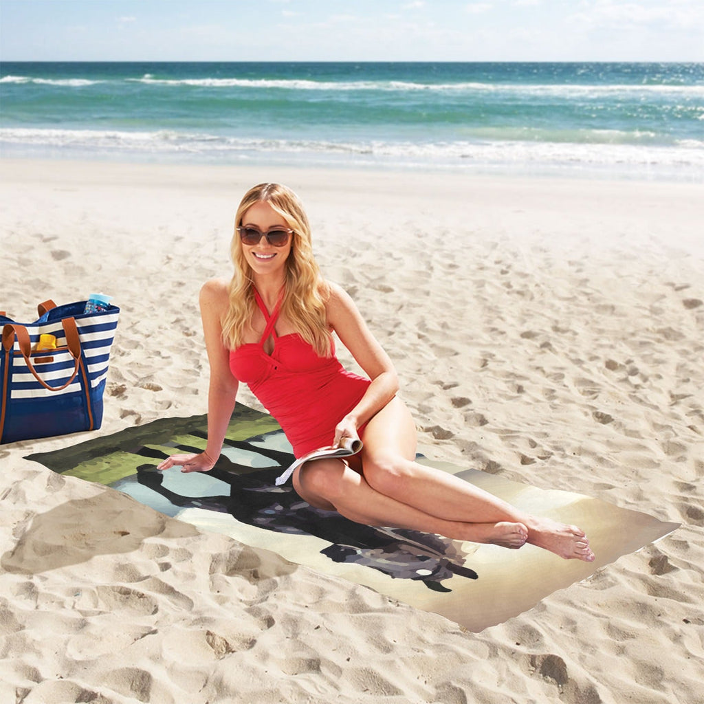 Wild Black Horse Beach Towel - 30"x 60" (Made in USA)