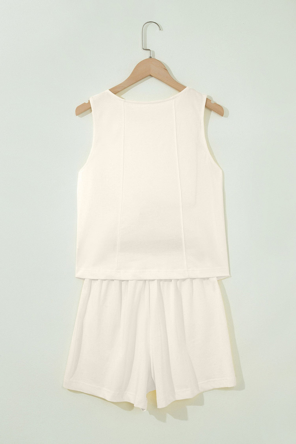 Stitched Detail Loose Tank & Shorts Set