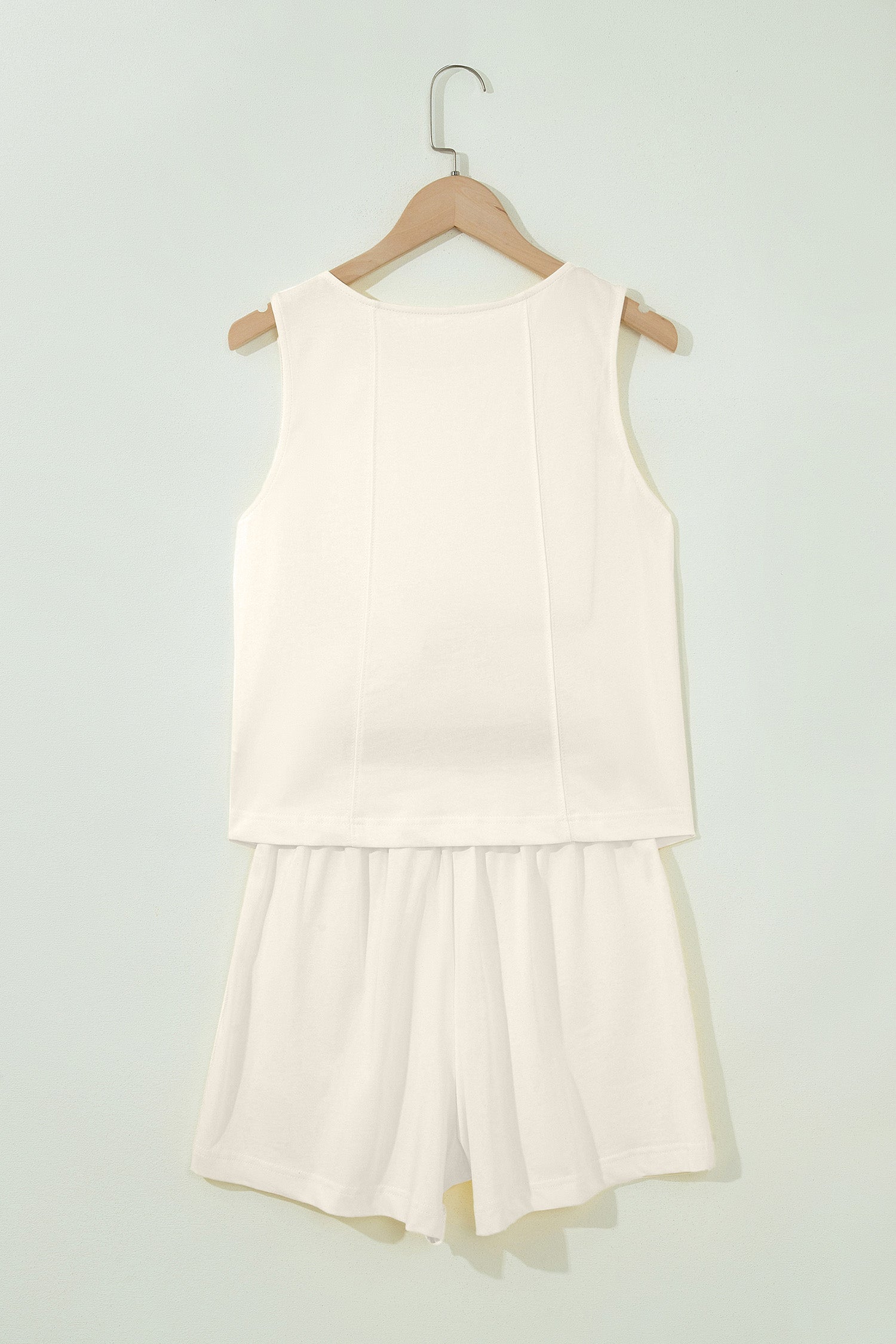 Stitched Detail Loose Tank & Shorts Set