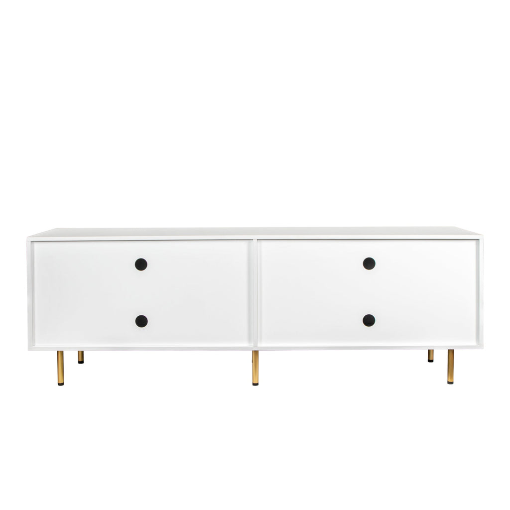 Modern warm white TV cabinet for 80 inch TV Stands, for Living Room Bedroom