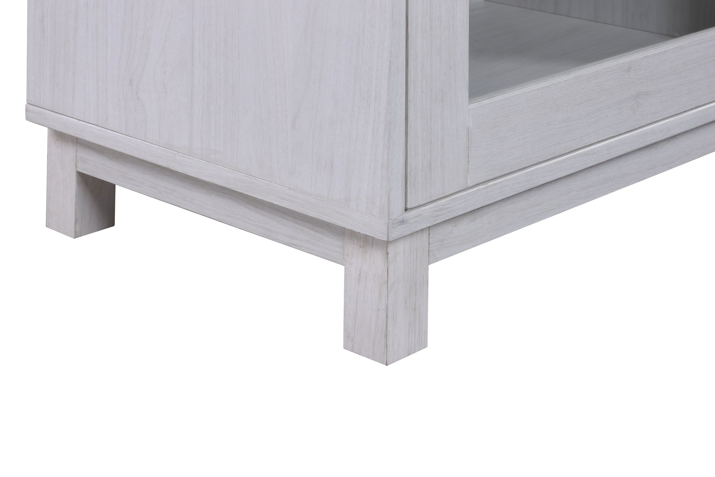 Summit 70' White Walnut Finish TV Stand Console with Fireplace, Heater