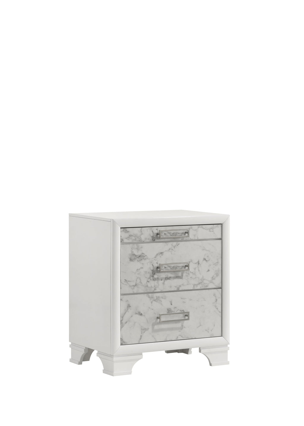 Soul Modern Style Queen 5PC Bedroom Set Made with wood in White(CA Inventory)