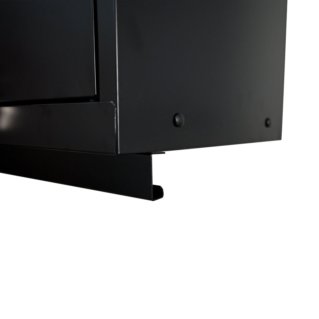 Steel Filing Cabinet With Compartments For Office Use, Storage, File Storage, Archives, And High and Low Cabinets with Black and Red finish