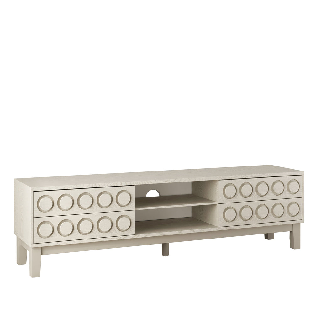 TV Stand for TVs up to 75', Media Console with 4 Drawers, Entertainment Center with Storage for Living Room and Bedroom(White)