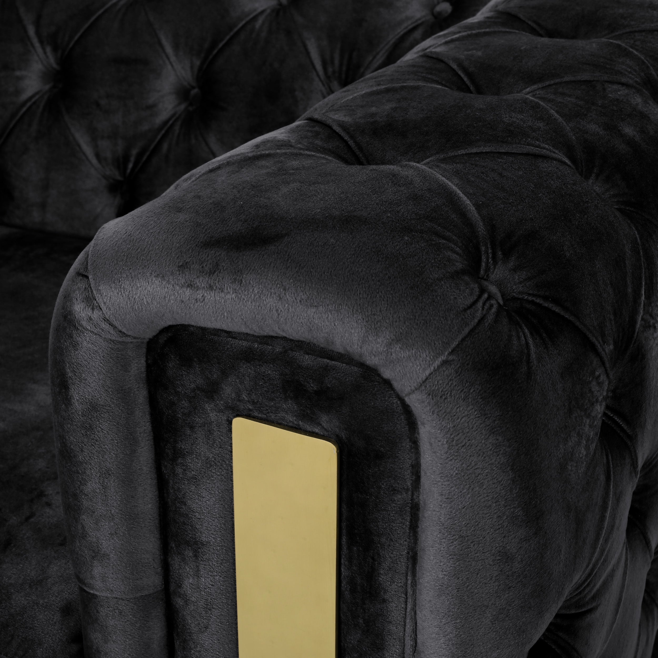 Mirod Comfy 3-seat Sofa with Tufted Back and Arm, Modern for Living Room