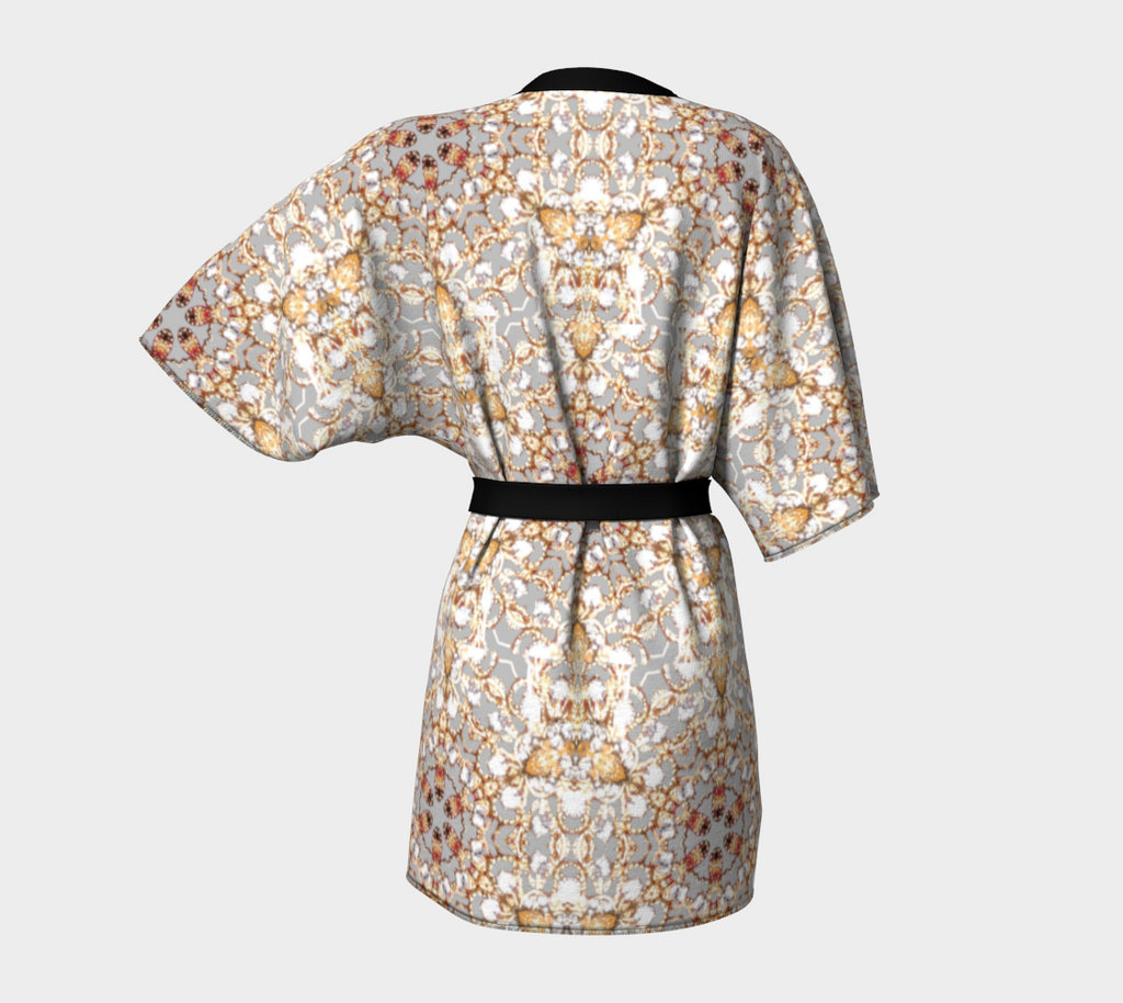 Intricate Gold Pattern Kimono