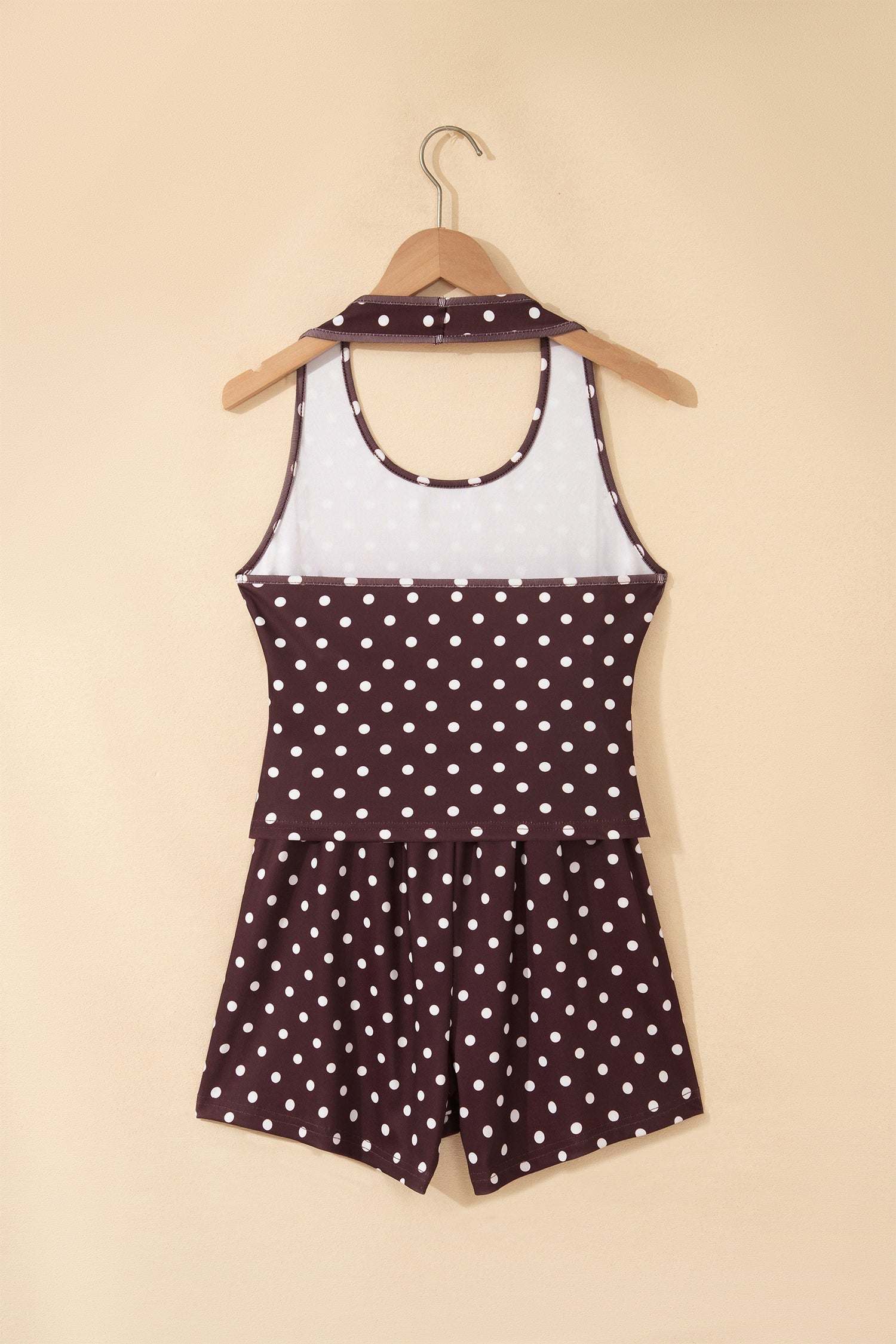 Polka Dot Halter Tank & Elastic Shorts Set