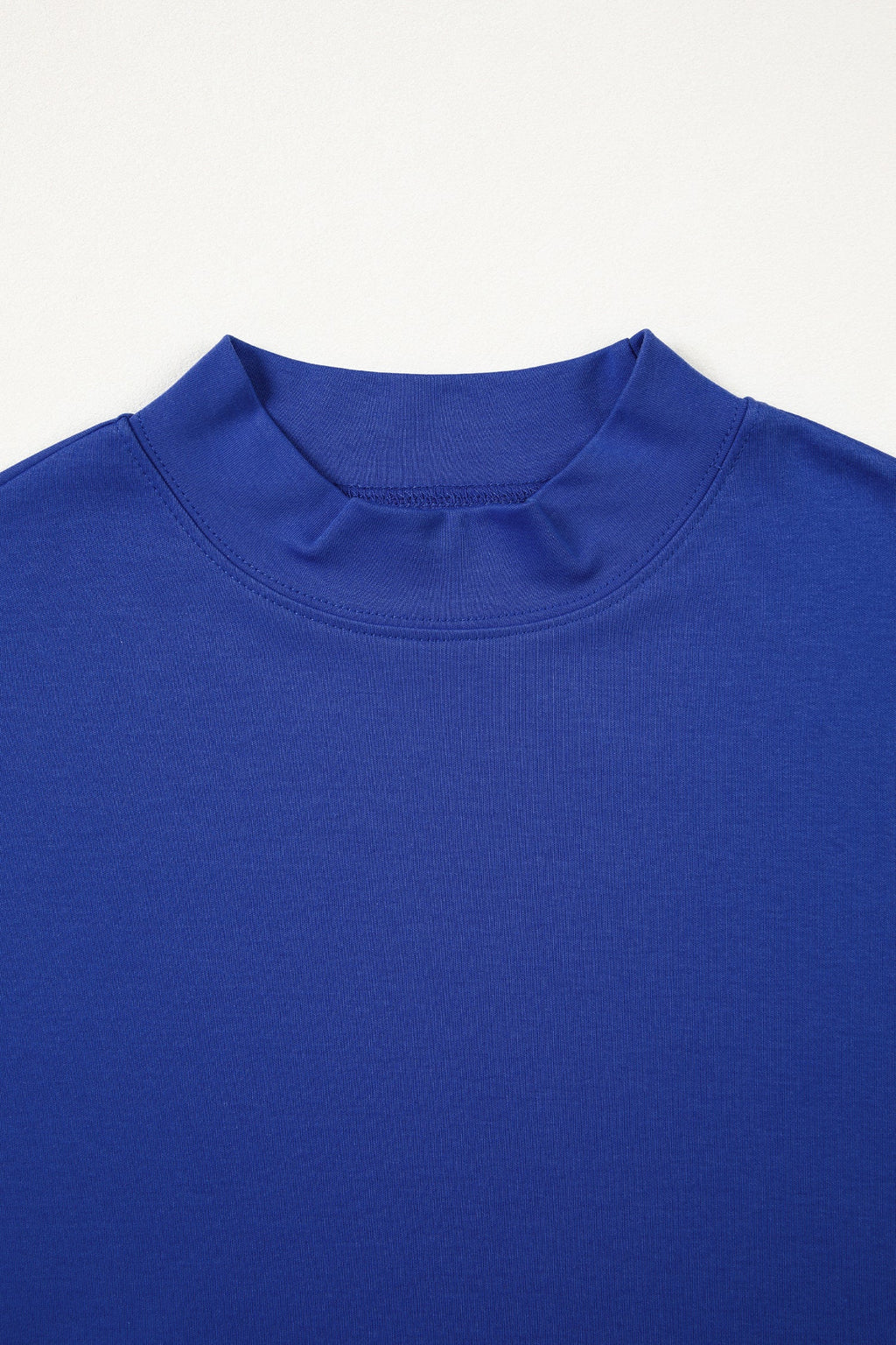 Oversized Solid Color High Neck Tee
