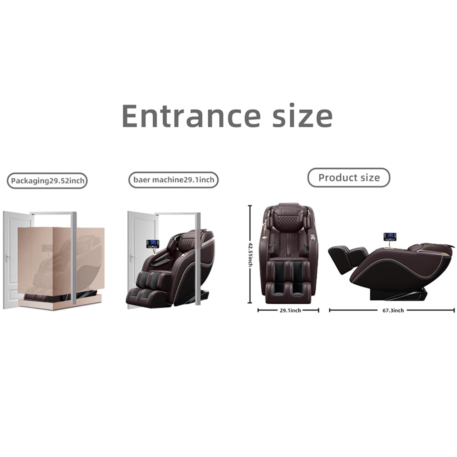 'Luxury Meets Technology! Zero Gravity Massage Chair with SL-Track, Shiatsu, Heated Back & Calves, Foot Rollers, Built-in Speakers & Smart LCD Control – Elevate Your Home or Office Comfort!'