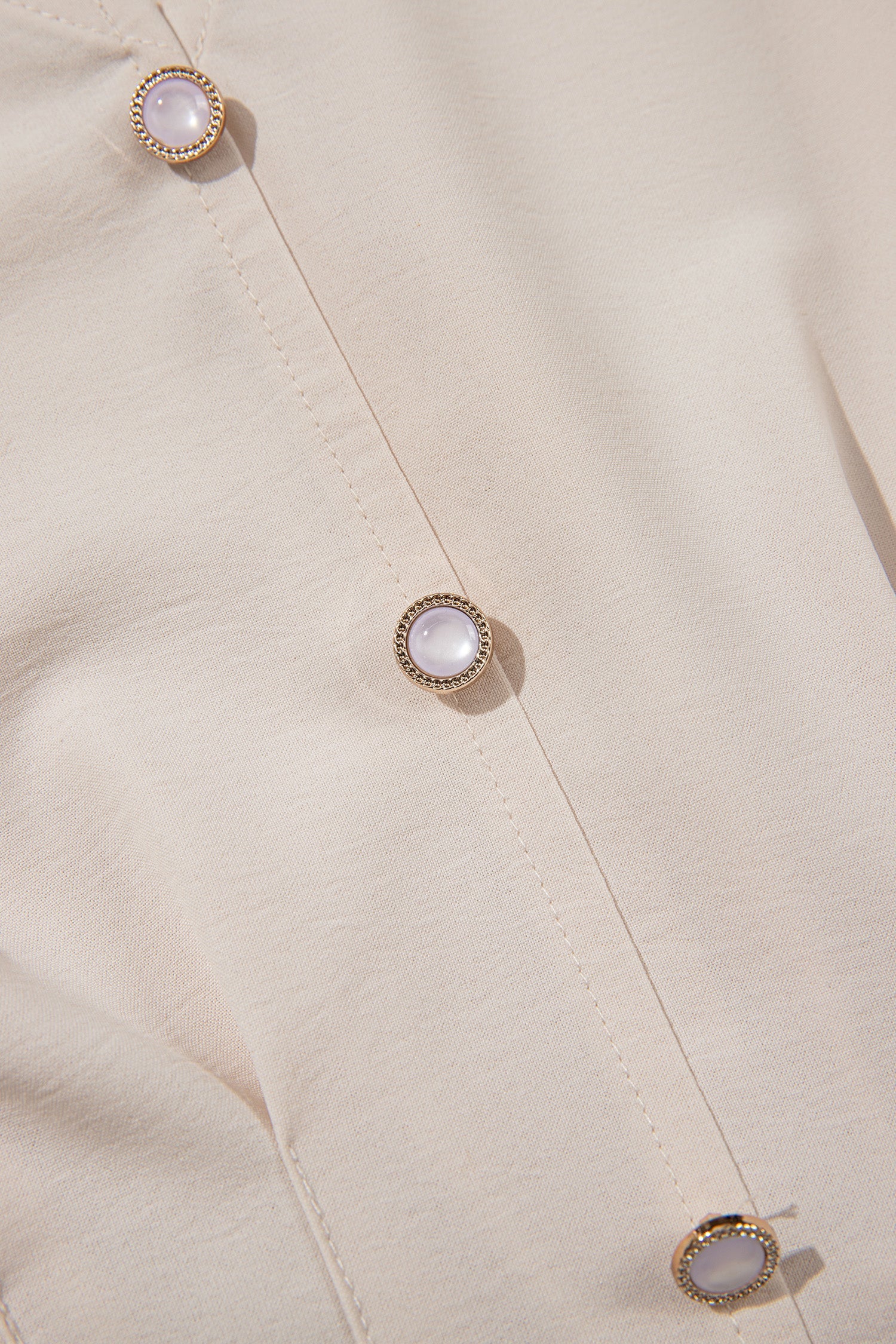 Solid V-Neck Long Sleeve Smocked Waist Blouse