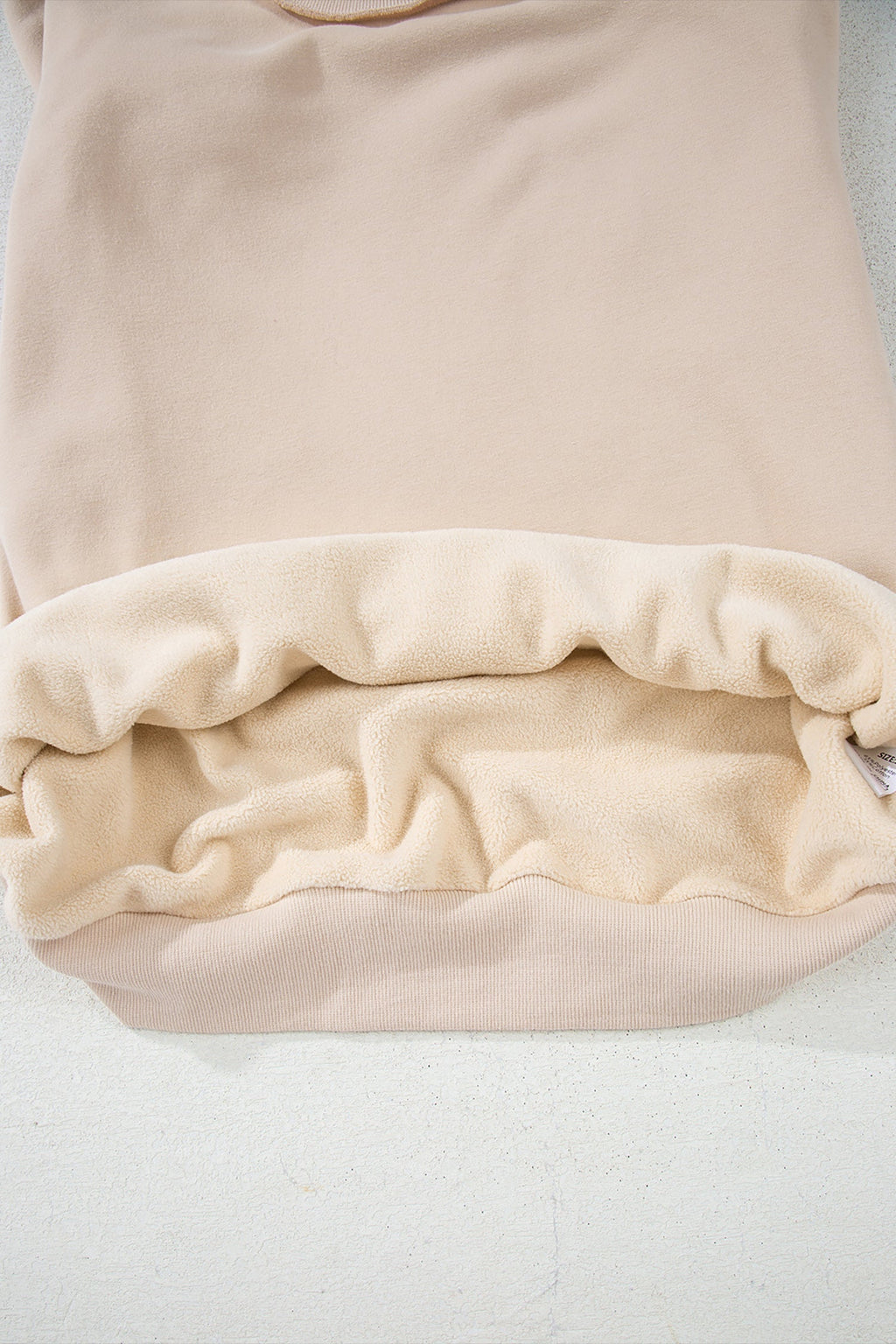 Solid Mock Neck Drop Shoulder Oversize Sweatshirt