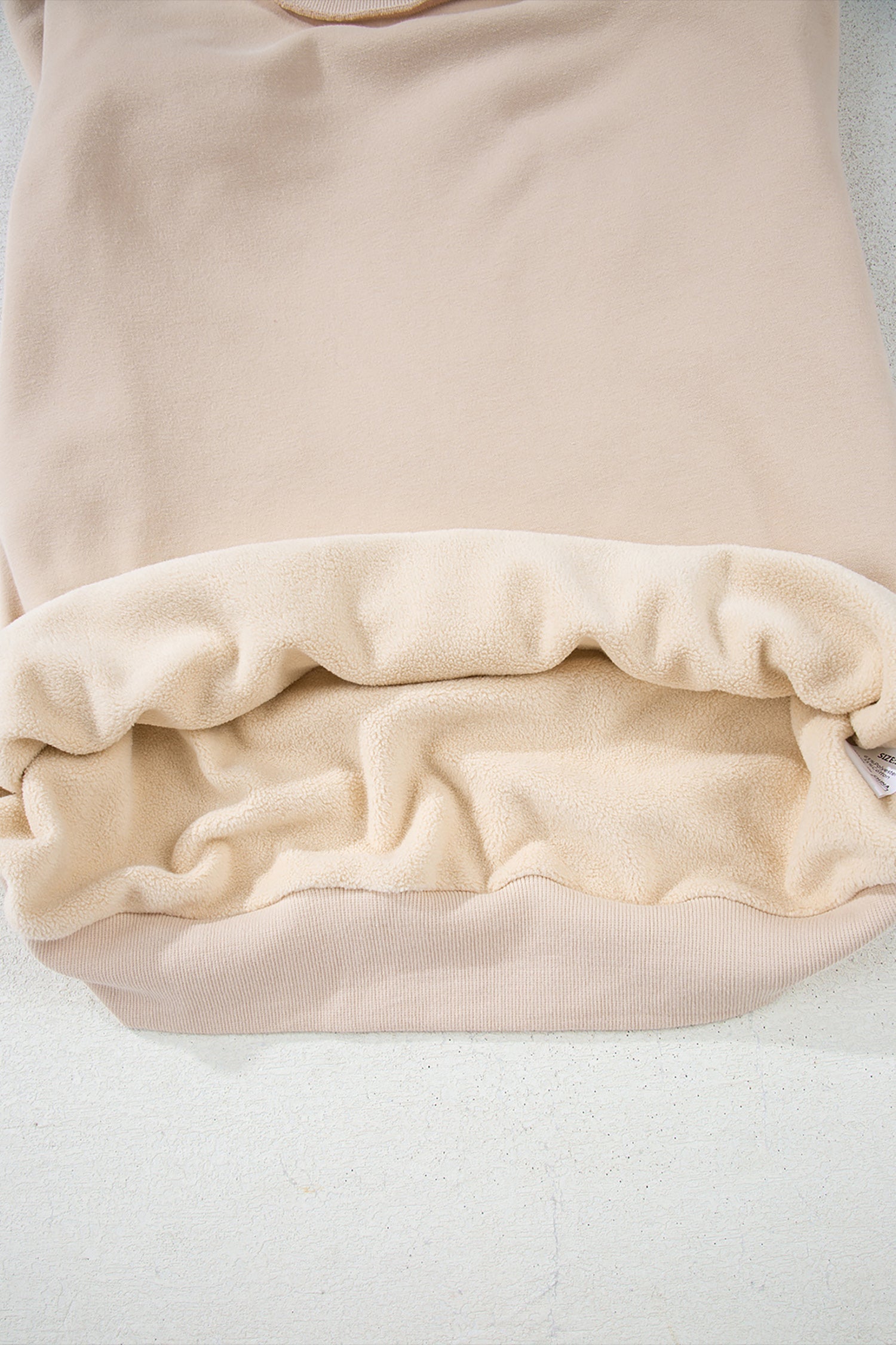 Solid Mock Neck Drop Shoulder Oversize Sweatshirt