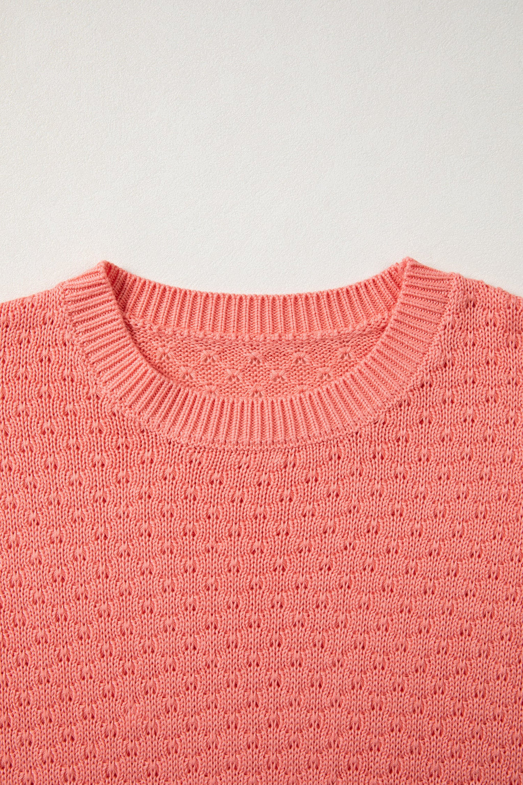 Ribbed Knit Drop Shoulder Long Sleeve Sweater