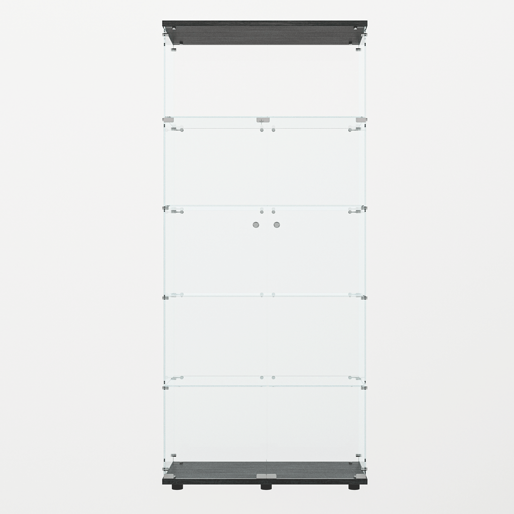 Tempered glass display cabinet,liquorcabinet,storagecabinet,filecabinet,with paipai lights,with locks,bottom equipped with adjustable feet,suitable for uneven,living room bedroom,corridor,office,black
