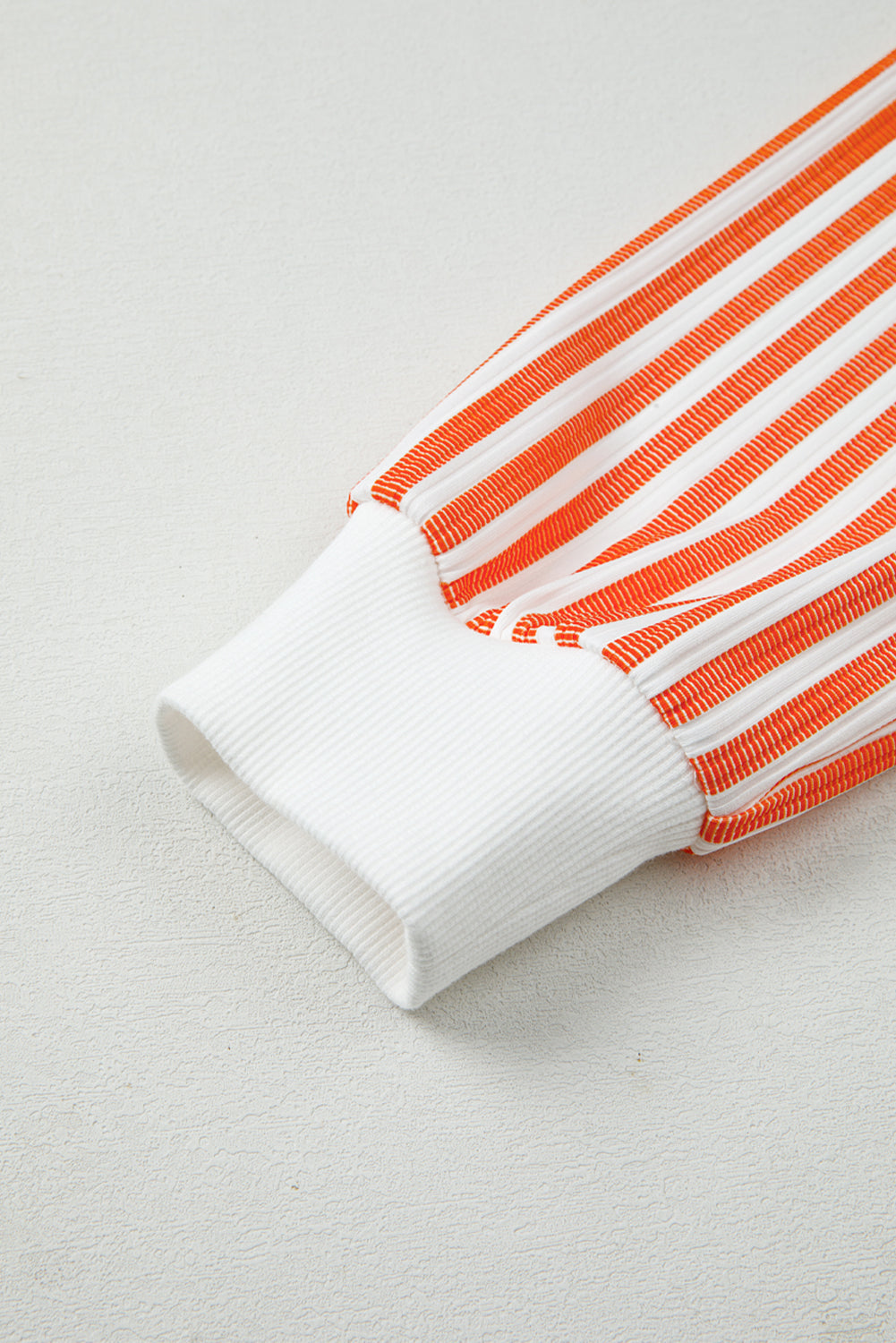 Stripe Patchwork V-Neck Drop Shoulder Top