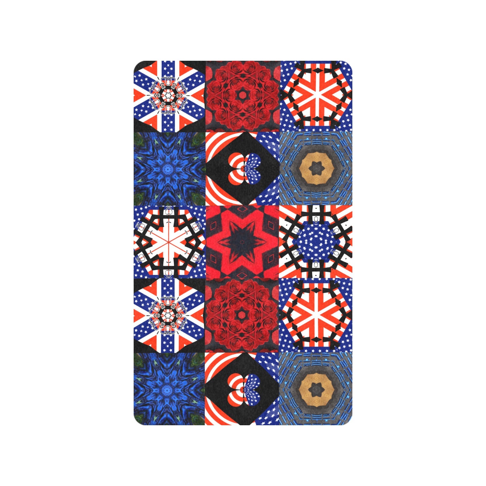 4th of July Pattern Doormat 30" x 18" (Made in USA)
