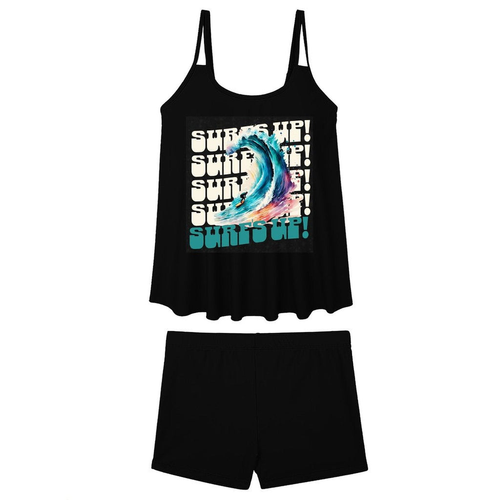 Surf's Up Tankini 2-Piece Swimsuit (Front Printing)