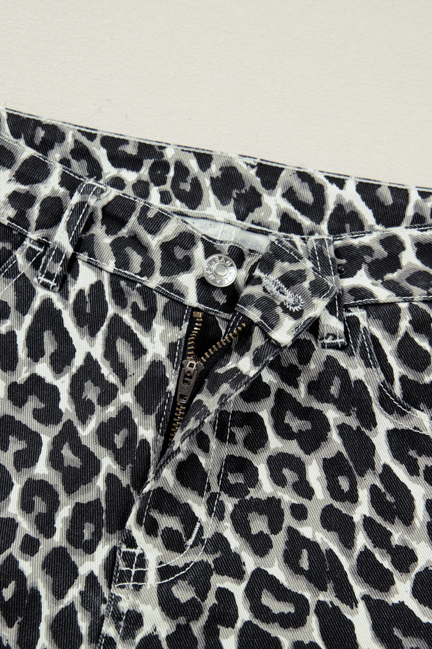 Leopard Barrel Jeans
