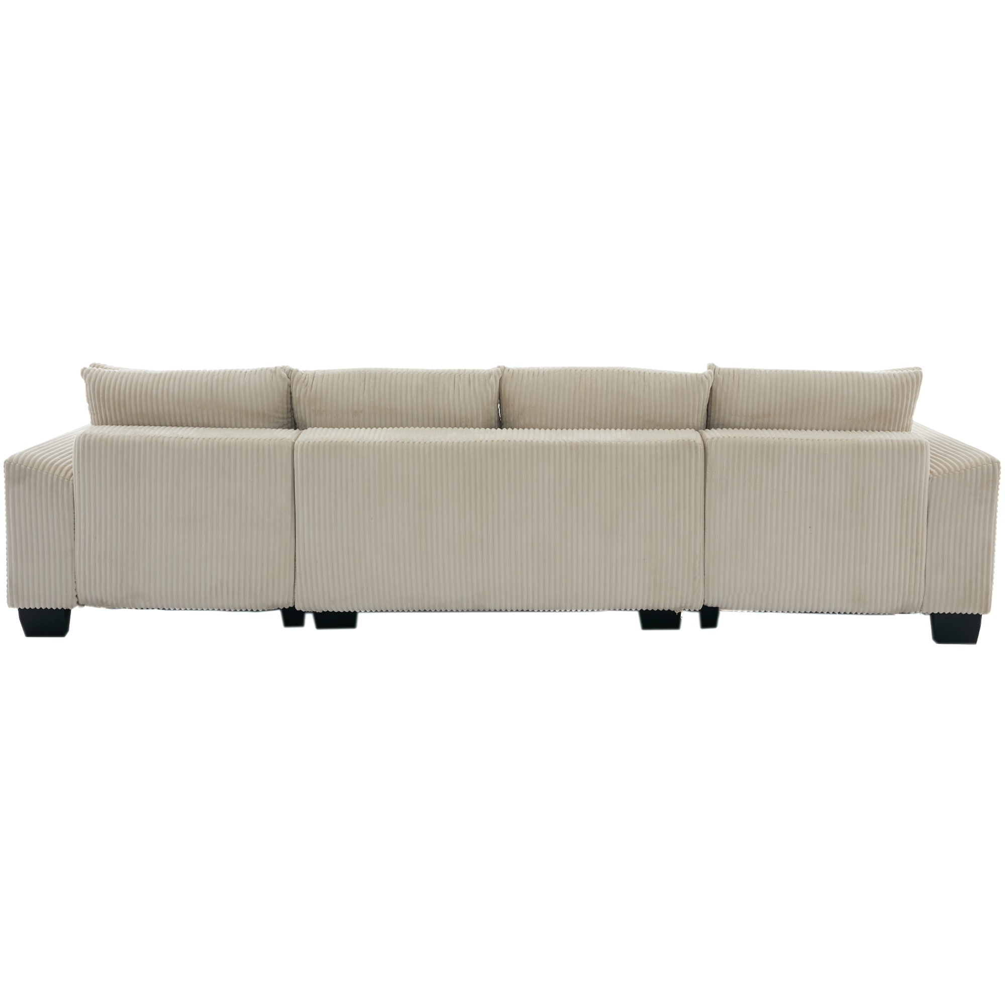 [NEW ARRIVED] [VIDEO PROVIDED] 114' Sleeper Sofa,U Shaped Sofa , Pull Out Bed,Convertible Oversize 2 in 1 Sleeper Sofa, Living Room,Upholstery Sofa Bed,Adjustable Sleeper Sofa,Corduroy,Beige