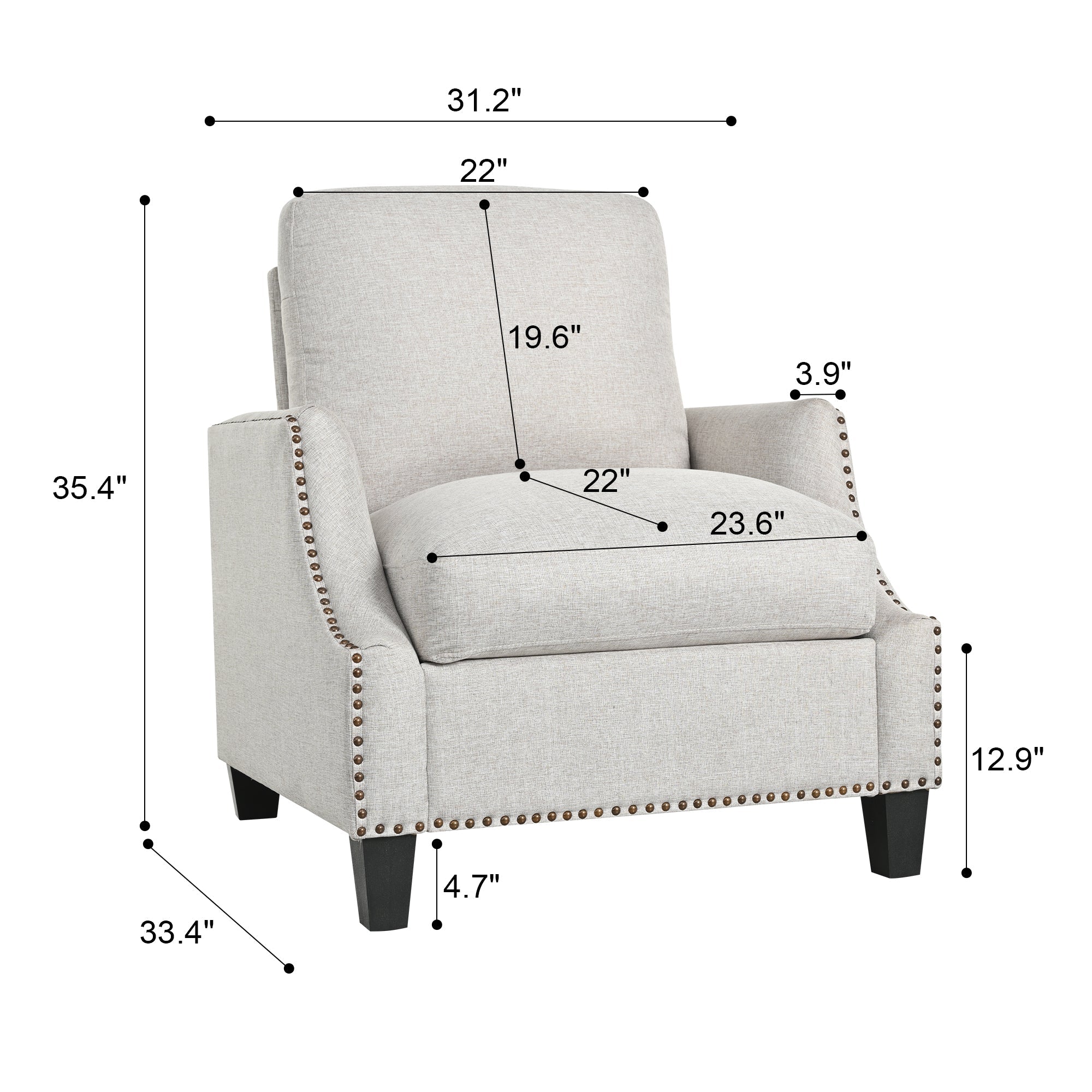 3 Piece Living Room Sofa Sets, Sectional Couch and Loveseat and Armchair Set, Modern 3 Seater Sofa + 2 Seater Couch+ Accent Chair Furniture Set for Apartment