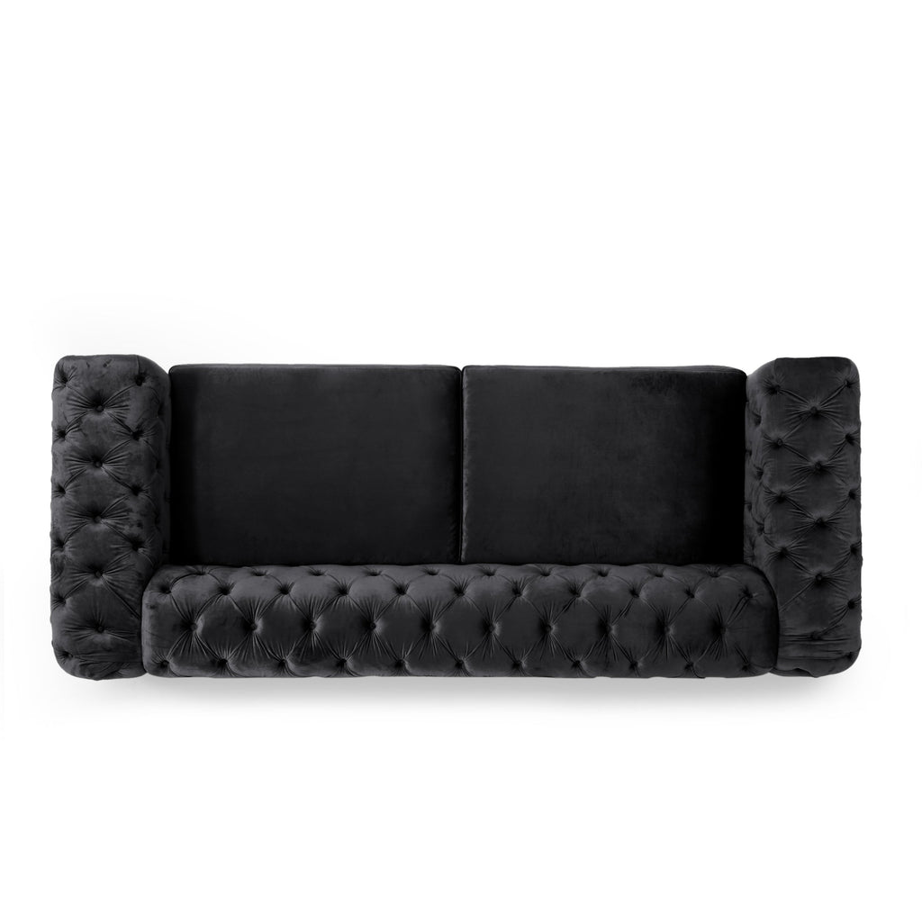 Mirod Comfy 3-seat Sofa with Tufted Back and Arm, Modern for Living Room