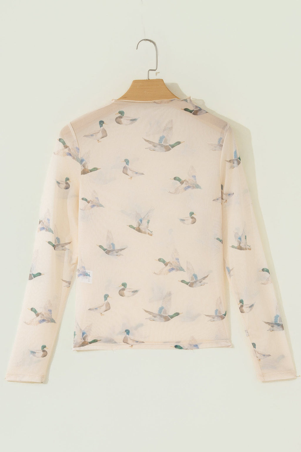 Western Mallard Mesh High Neck Long Sleeve Top