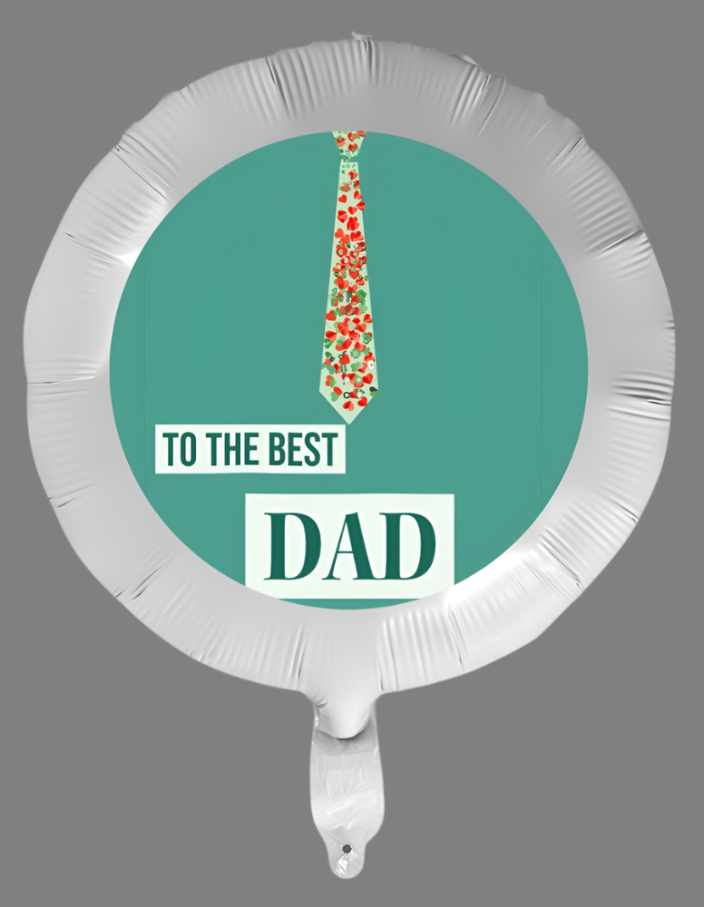 Best Dad Ever Polka Dots 18-inch Custom Aluminum Foil Balloons - Pack of 3 (Made in USA)