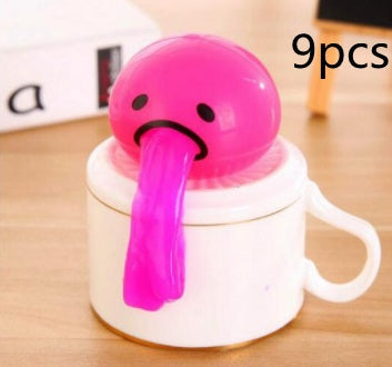 Funny Vomiting Egg Yolk Toy – Stress Relief Squishy Prank Gift