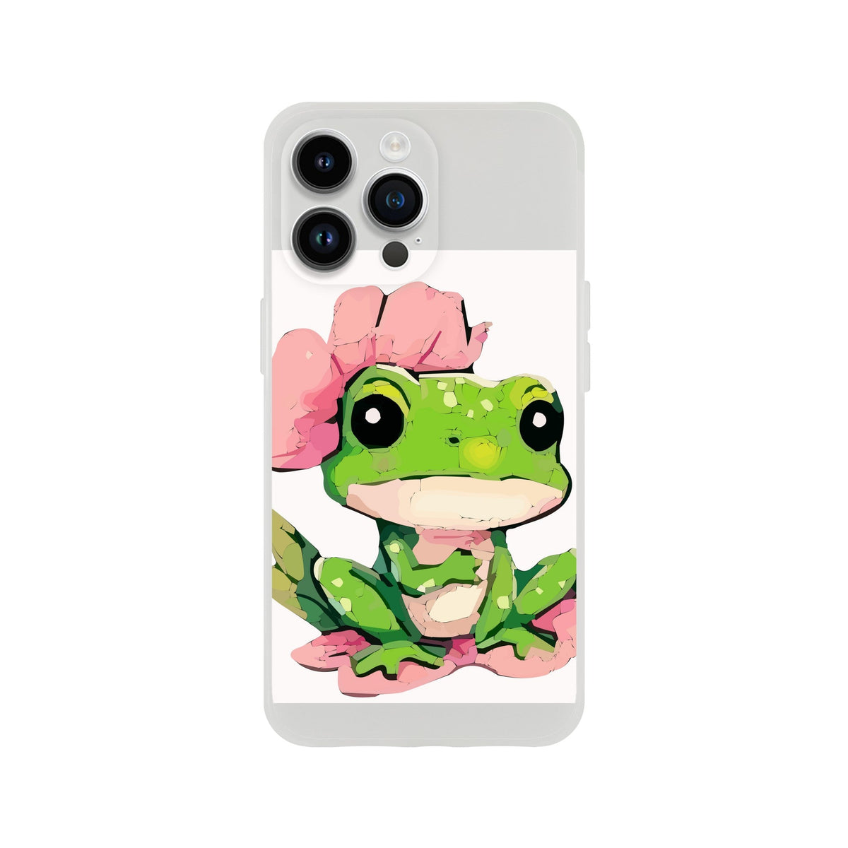 Green Frog on Lily Pad Flexi iPhone Case