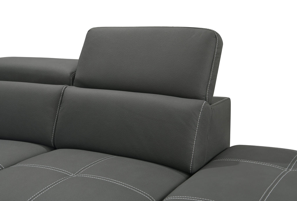128'Sofa U Shaped Sectional Couch with Ottomans Reversible Modular Sofa 7 Seater Couch with Storage Seat,Living Room Furniture Sofa Sets with Adjustable Headrest, Grey