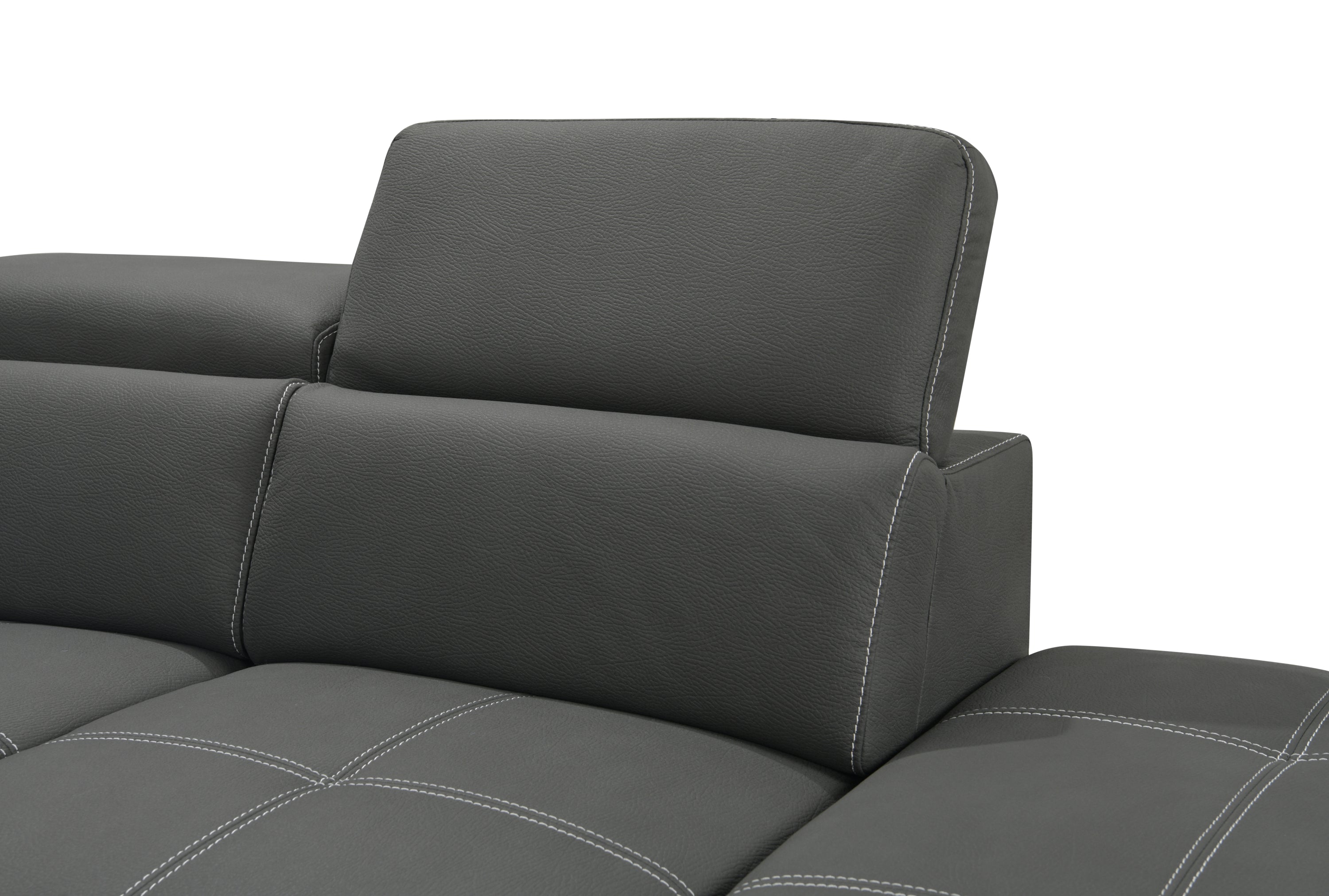 128'Sofa U Shaped Sectional Couch with Ottomans Reversible Modular Sofa 7 Seater Couch with Storage Seat,Living Room Furniture Sofa Sets with Adjustable Headrest, Grey